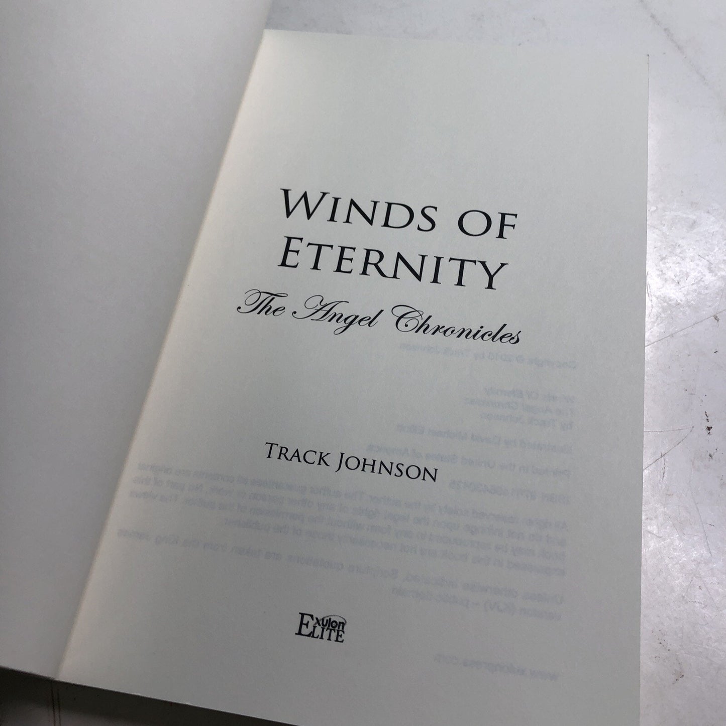 Winds Of Eternity The Angel Chronicles by Track Johnson 2015 Paperback