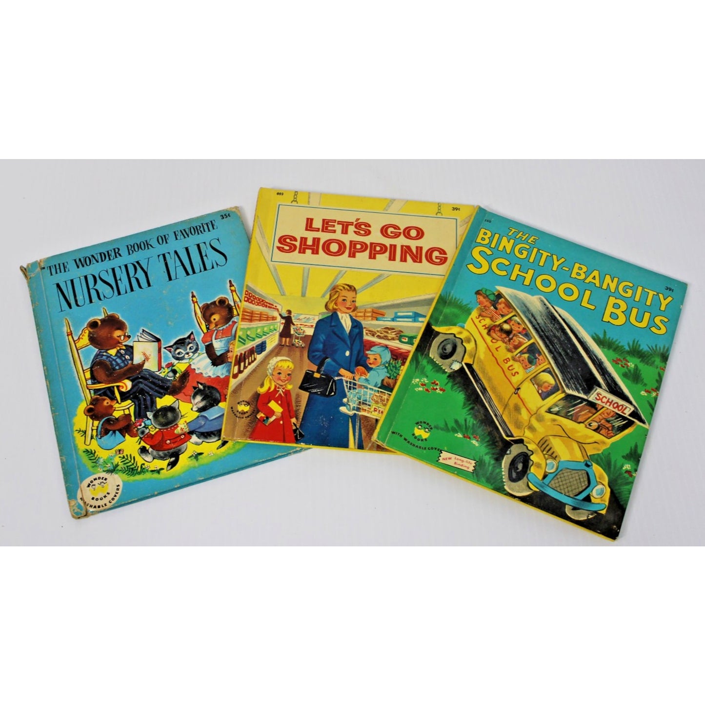 3 Vintage Children's Wonder Books- Classic Kids' Stories, Baby Gift, Nursery