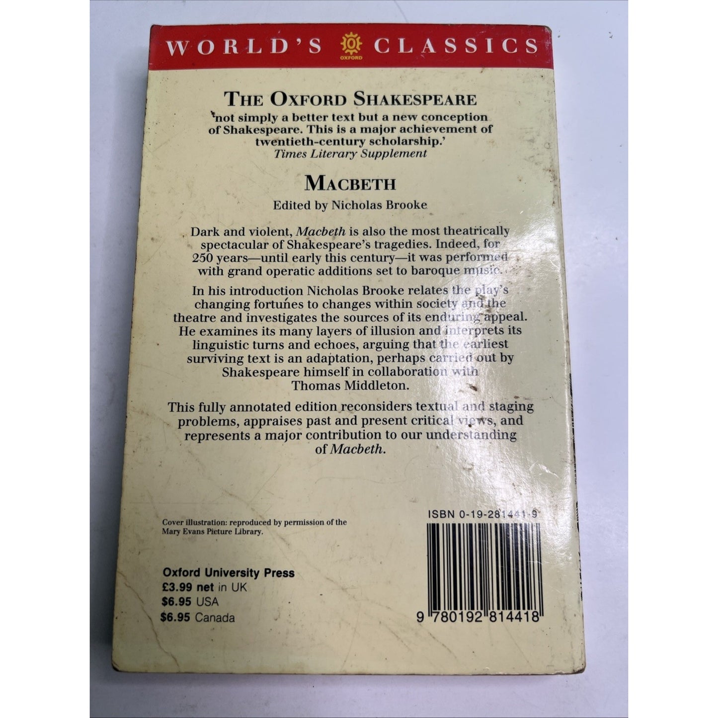 1990 PB MACBETH Shakespeare Illustrated Oxford