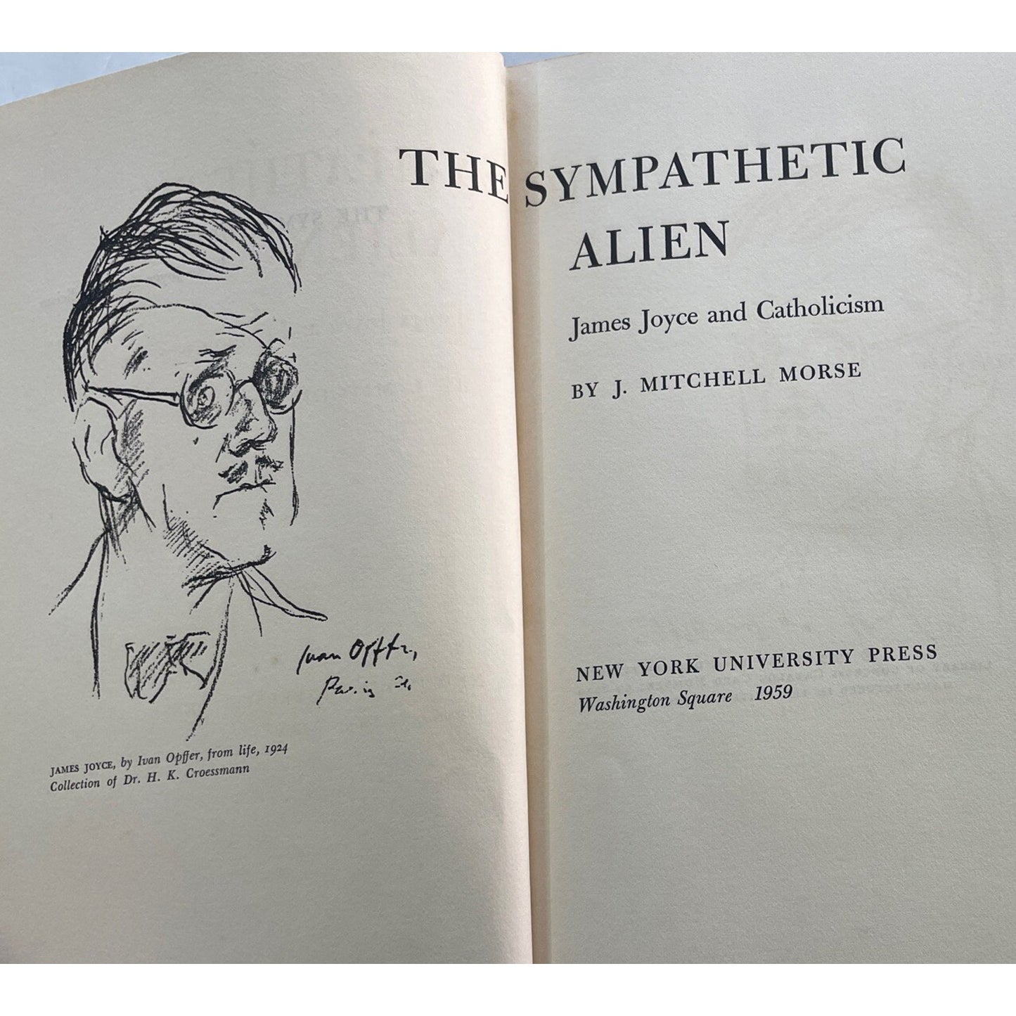 The Sympathetic Alien : James Joyce And Catholicism By J. Mitchell Morse 1959 HB