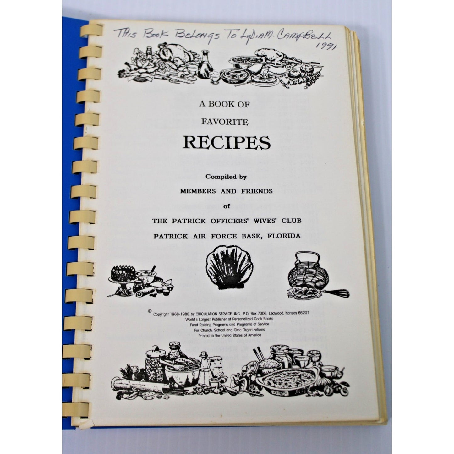 40th Anniversary United States Air Force (USAF) Cookbook- Patrick AFB, Florida