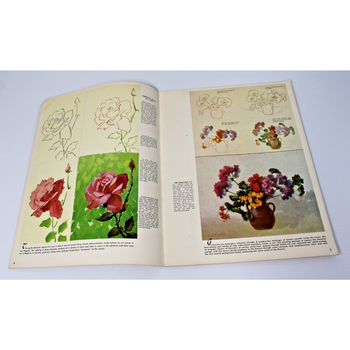 How Claude Parsons Paints Flowers- Walter Foster #75 Vintage Art Instruction