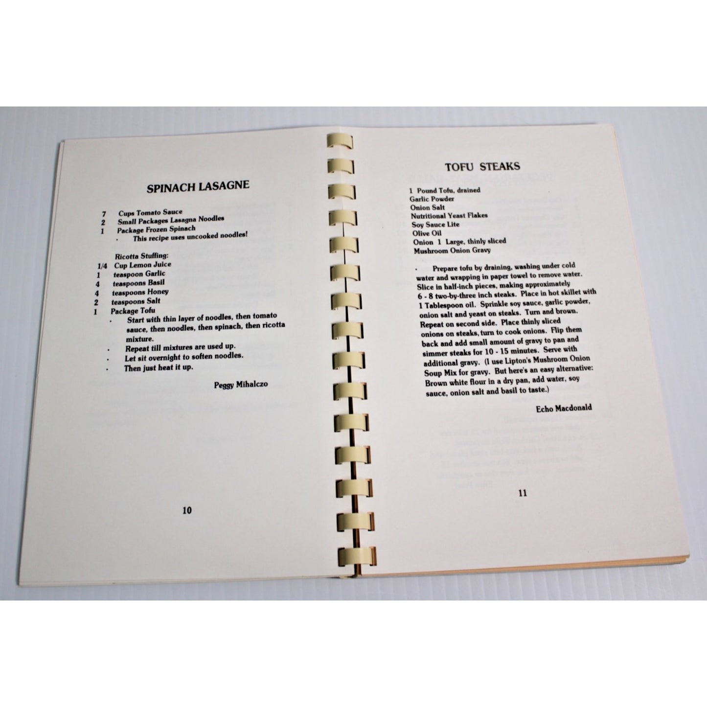 Vintage Westminster Seventh-Day Adventist Church Cook Book Vegetarian Recipes