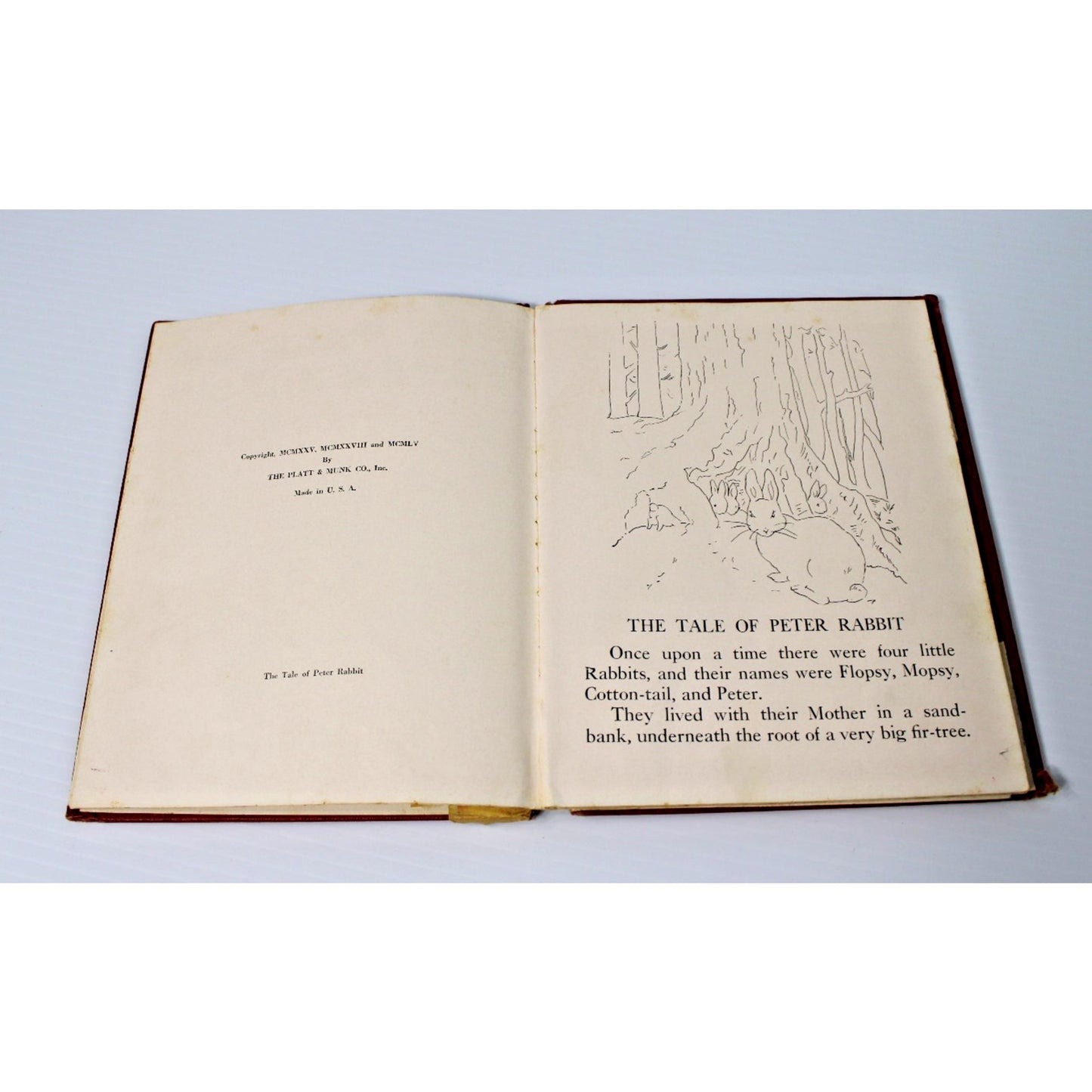 The Tale of Peter Rabbit- by Beatrix Potter Hardcover 1955 Color Illustrations