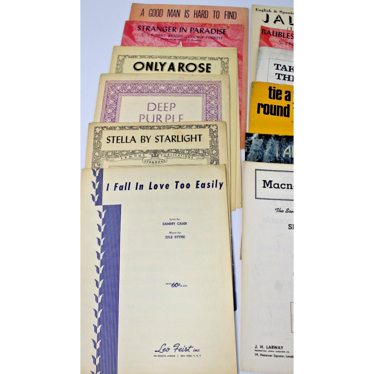 18 Pc. Vintage Sheet Music, Early to Mid 20th Century, Great Cover Artwork!