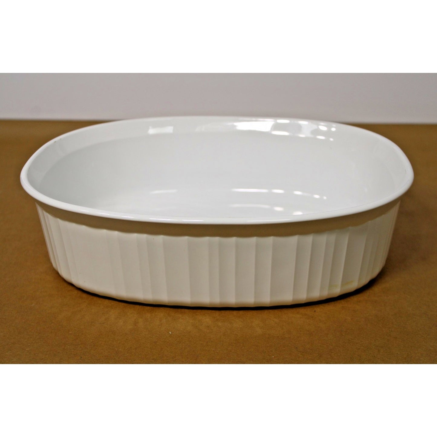 Corning French White 2.5 Quart Oval Covered Casserole No Lid, 11" x 8.5" x 3"