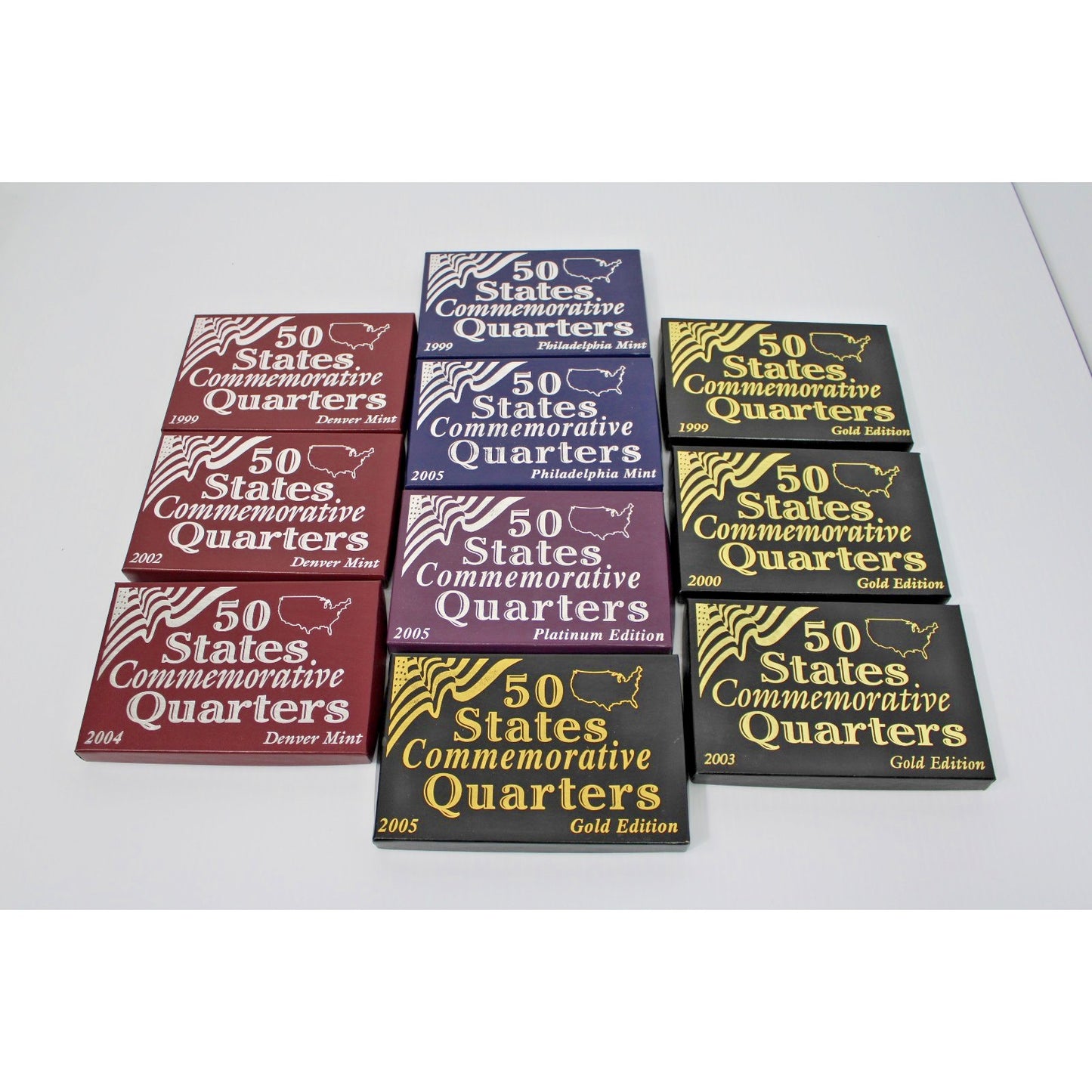 50 States Commemorative Quarters 1999-2005 Gold, Platinum, Denver, Philadephia