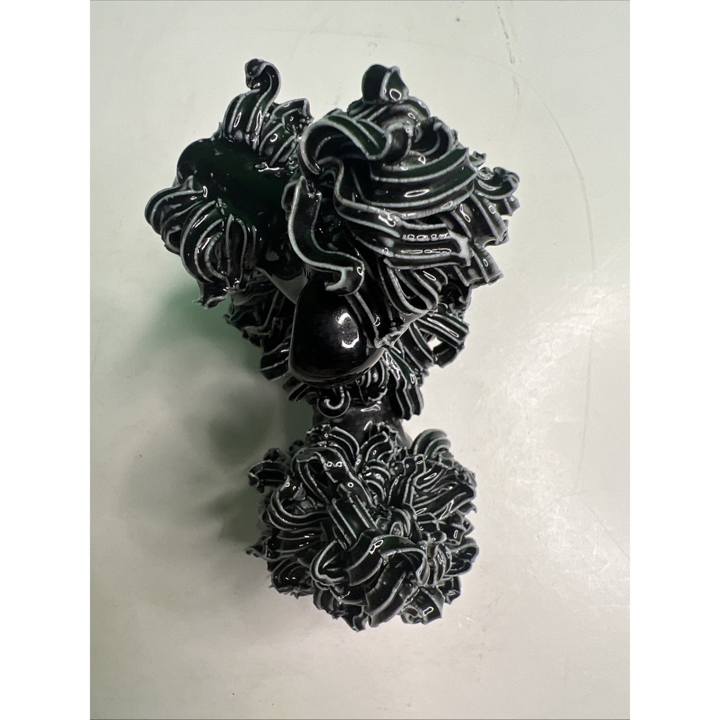 Vintage Sassy MCM Black Ceramic Spaghetti Poodle Dog Retro Kitsch 4.5” Figurine