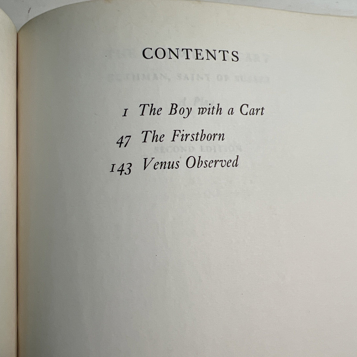 Christopher Fry Plays x3 The Boy With A Cart The Firstborn Venus Observed PB