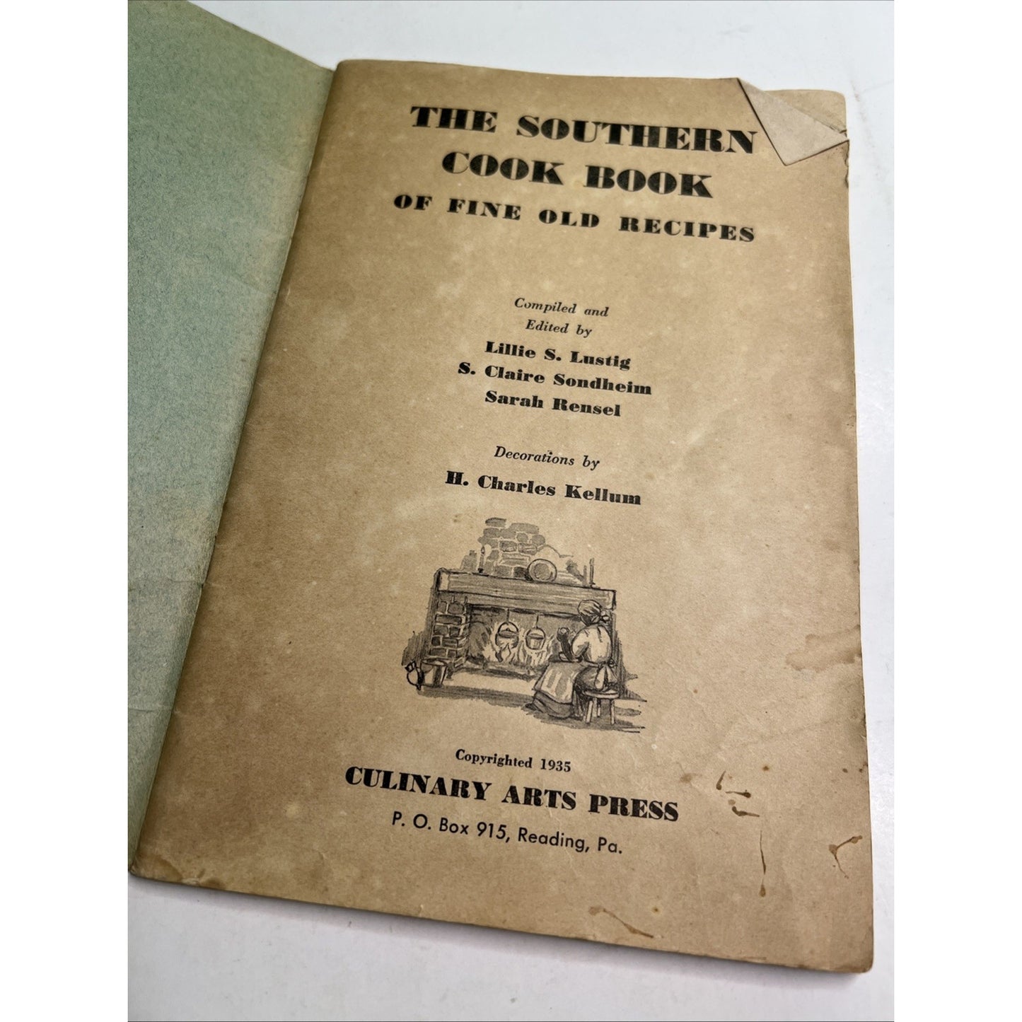 1935 Southern Cook Book 322 Old Dixie Recipes 48 Pages Original PB Illustrated