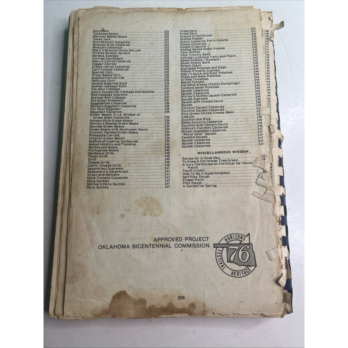 1976 Garvin County Extension Homemakers Bicentennial Recipe Cookbook OK