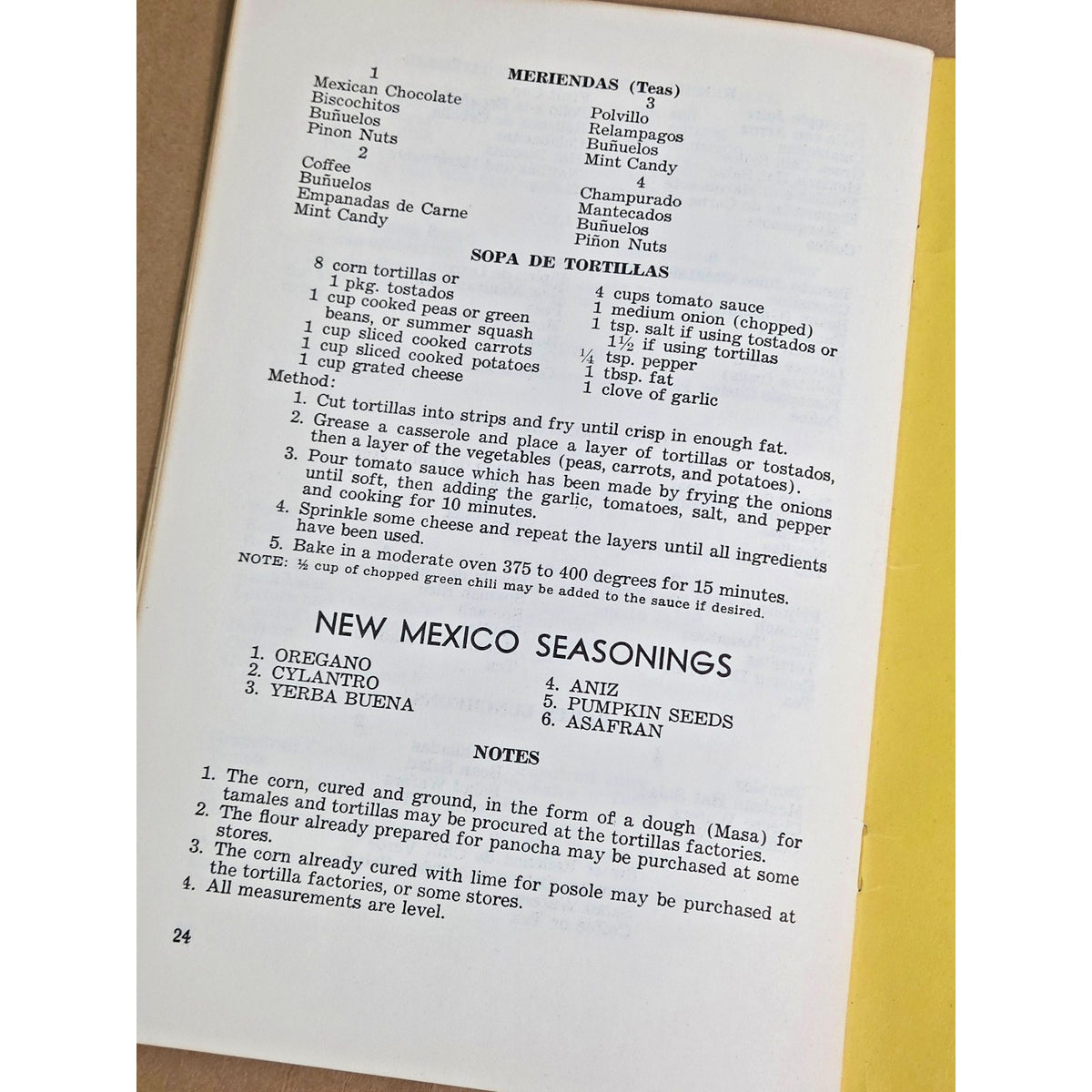 Vintage 1963 New Mexico Dishes Cookbook Margarita C. de Baca Rydal Press