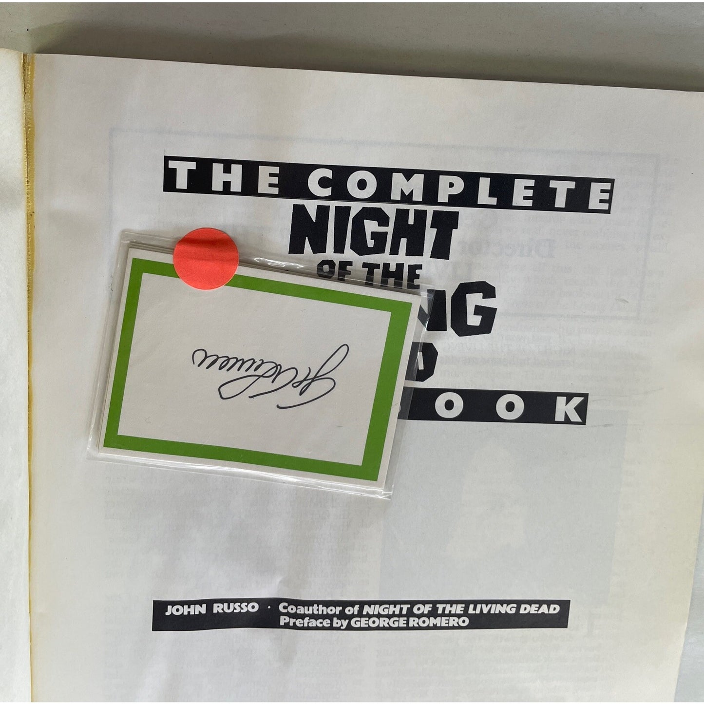 The Complete Night of the Living Dead Filmbook by John Russo (1985) - SIGNED
