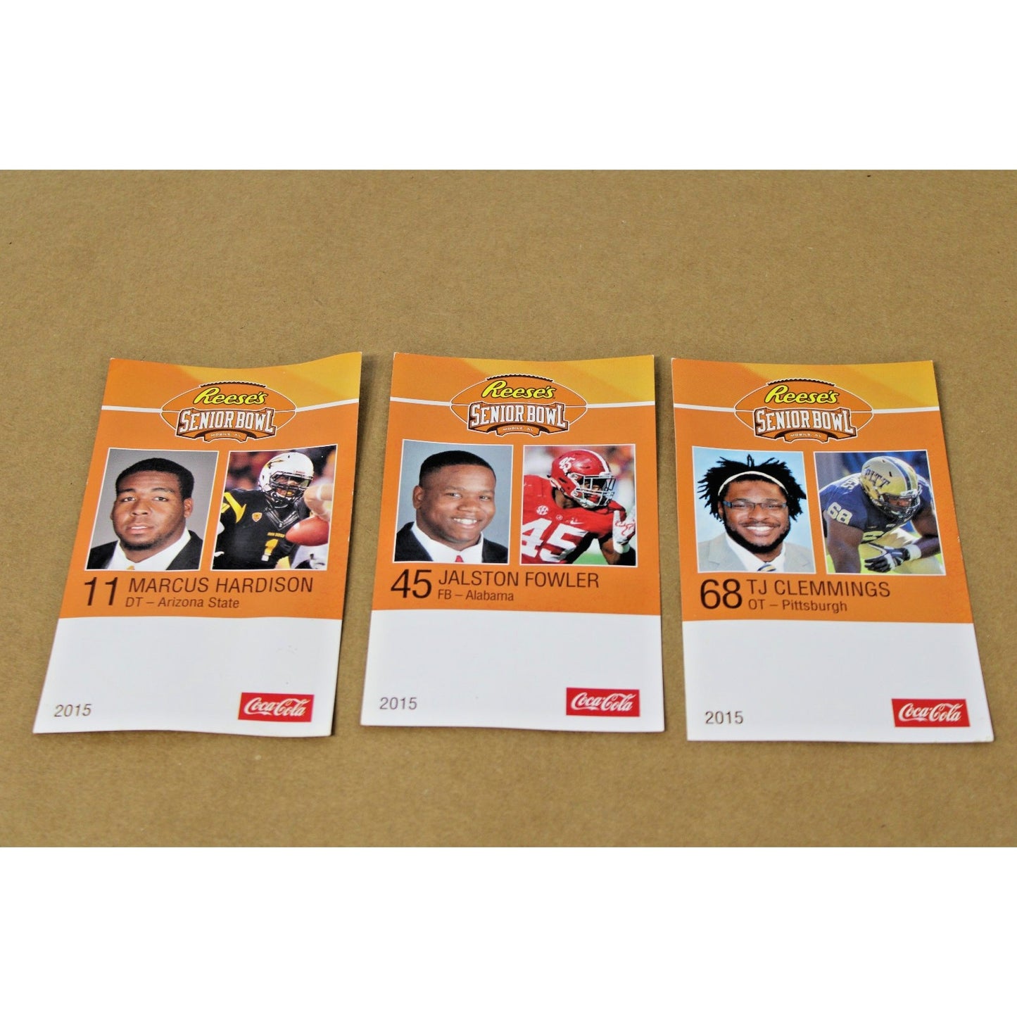 2015 Senior Bowl Rookie Card Lot, TJ Clemmings, Jalston Fowler, Marcus Hardison