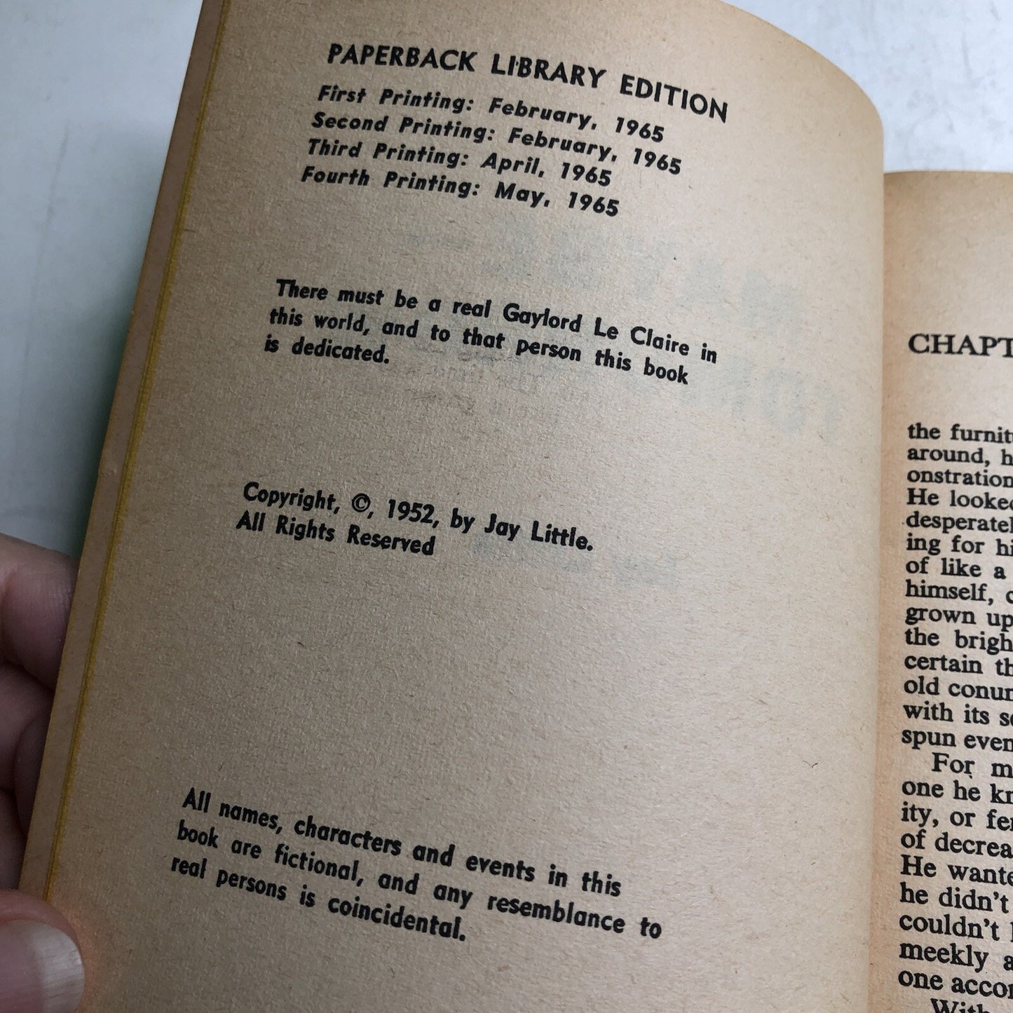 MAYBE - TOMORROW 1965 JAY LITTLE Paperback Library LGBTQ+ US