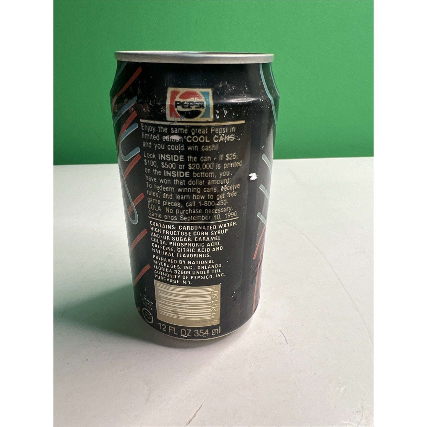 12 oz. PEPSI Cans COOL CANS Neon spells SEX Vintage 1990 Aluminum Empty