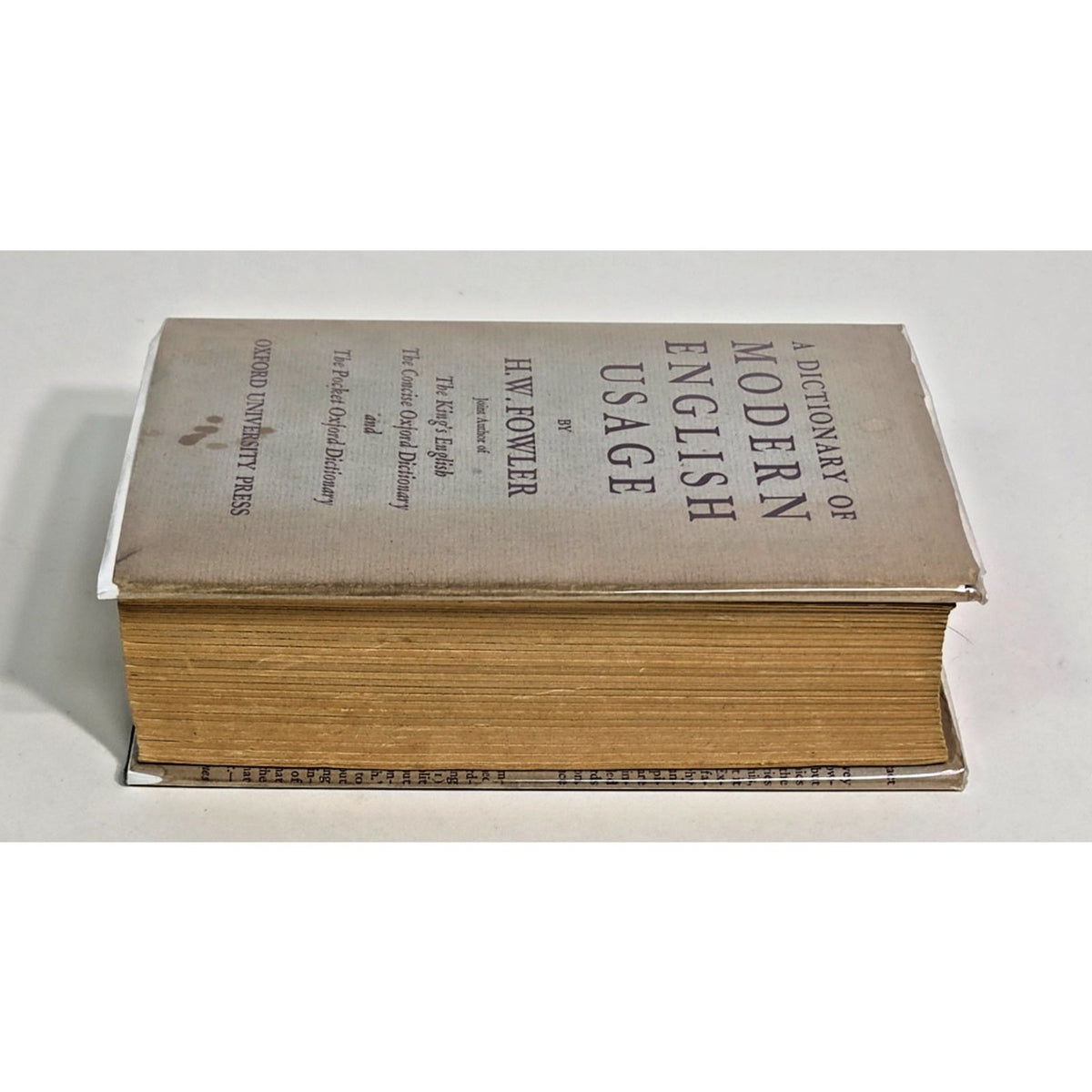 Vintage 1954 H.W. Fowler Modern English Usage Oxford Clarendon Press Dust Jacket