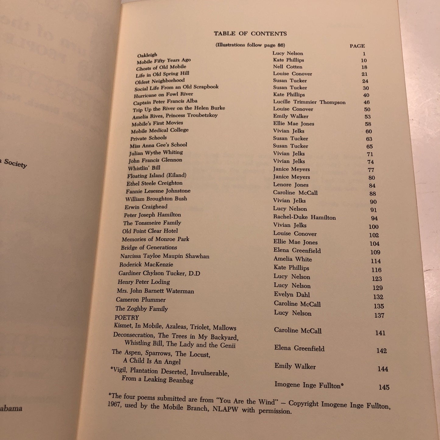 TURN OF THE CENTURY MOBILE: PEOPLE AND PLACES, 1971 first edition PB Alabama AL