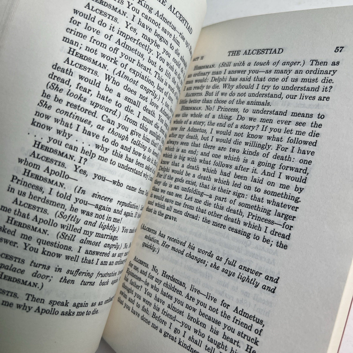 Thornton Wilder Alcestiad or Life in the Sun Play in Three Acts with Satyr