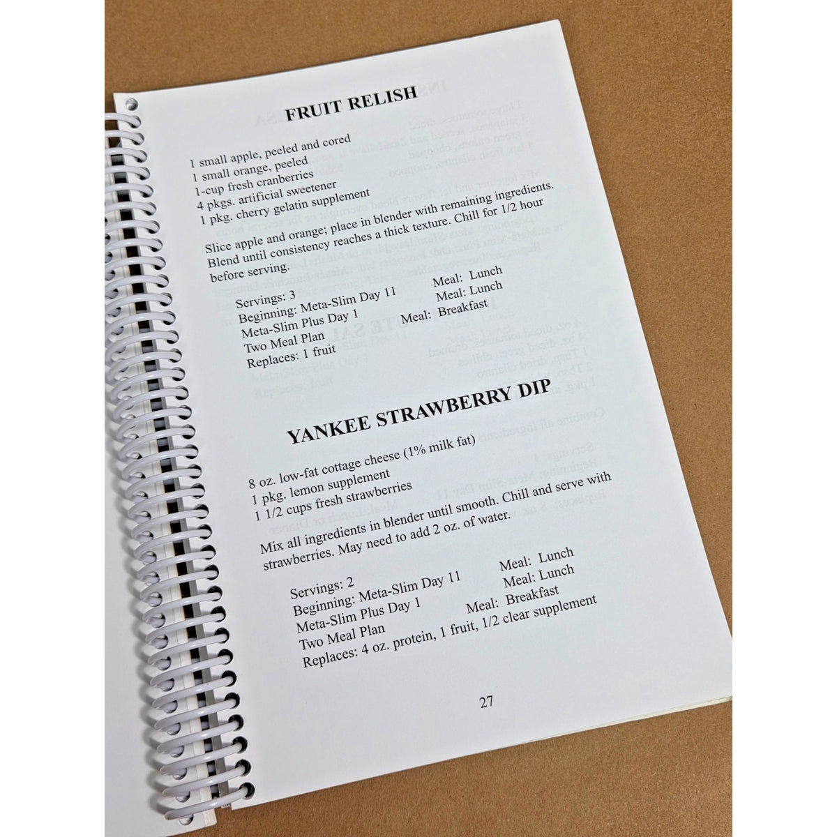 Vintage Metabolic Research Center MRC Spiral Bound Cookbook 2004 Legacy Recipes