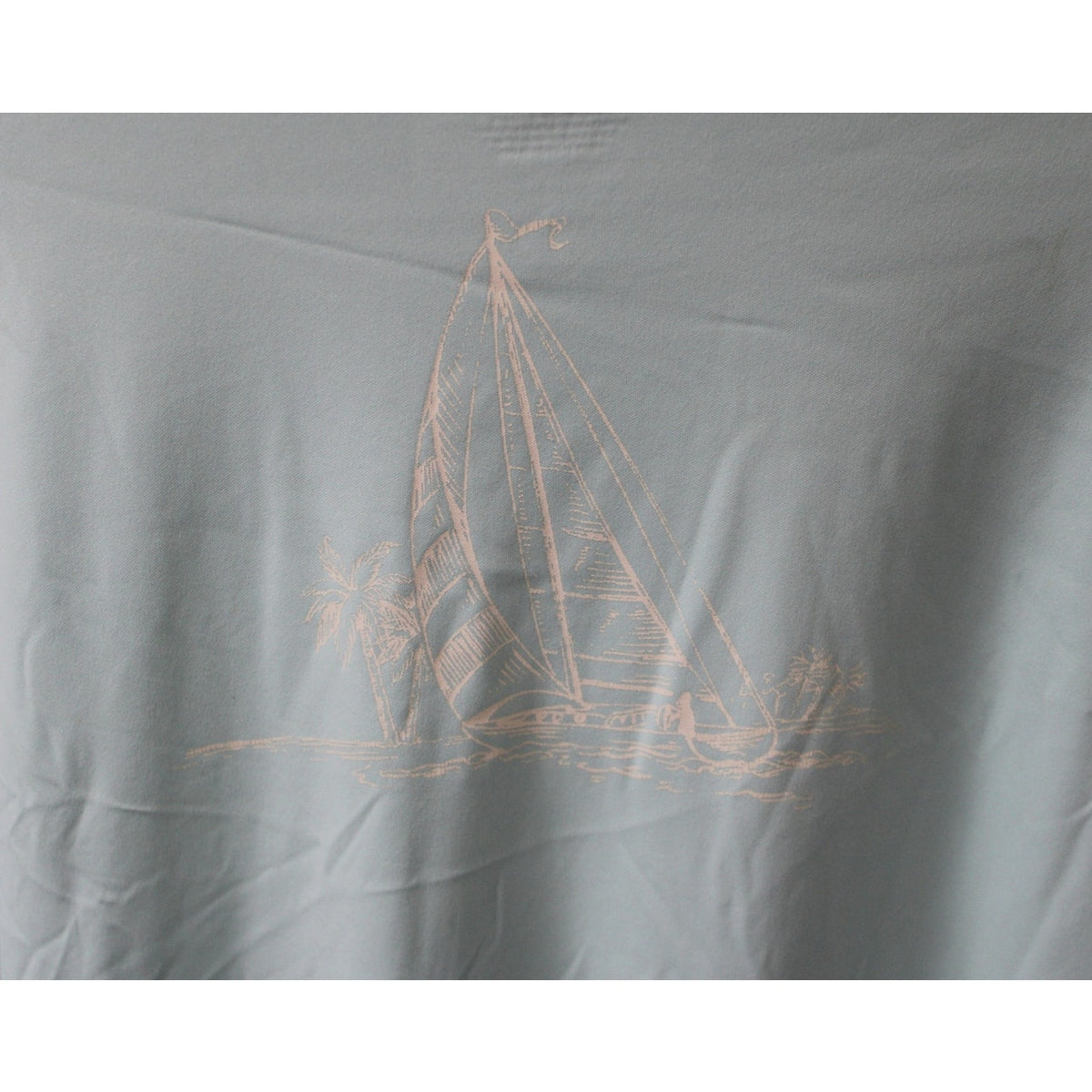 C&C California Men's XL Mint Green Sailboat Graphic LS Sun Shirt Swim SPF Top
