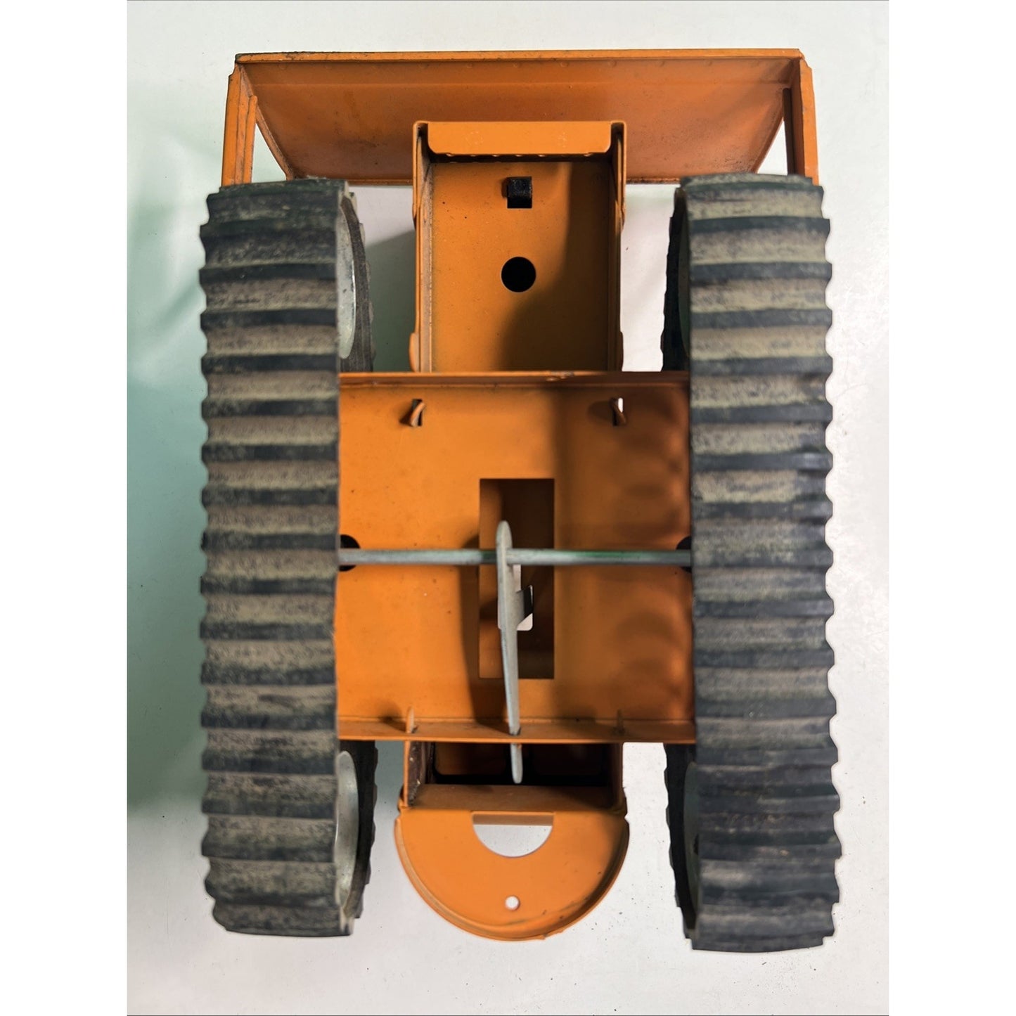 Vintage Orange 1960's Mighty Tonka Toys Bulldozer Pressed Steel Original No. 100