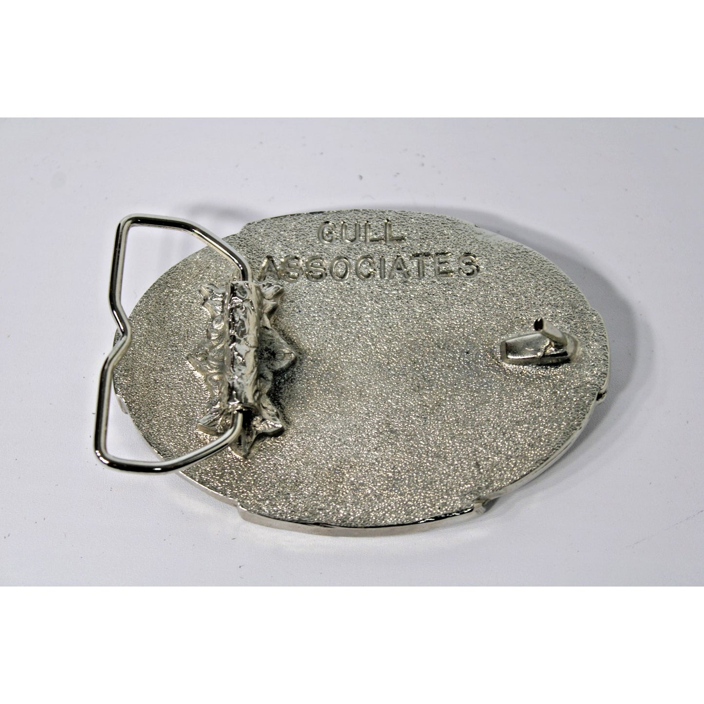 Vintage USN/US NAVY Belt Buckle SUBMARINE Silent Service, Western Pewter Enamel
