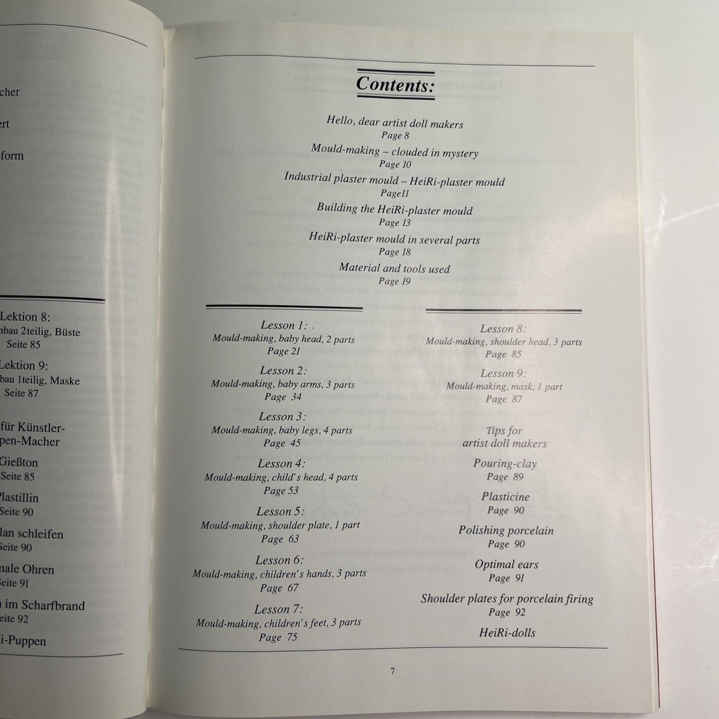 How To Make Artist Doll Moulds By Iris Buresch Heide Psotka 1991 German/English