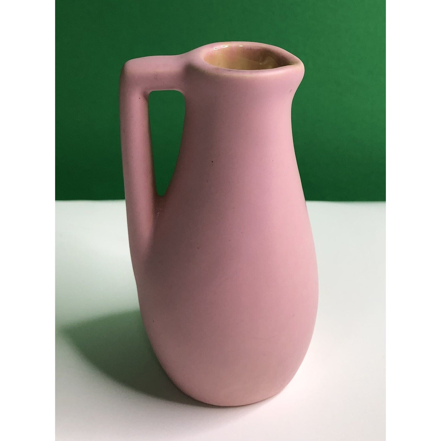 Vintage KELLOGGS POTTERY CREAMER Vase Pink Northern Michigan