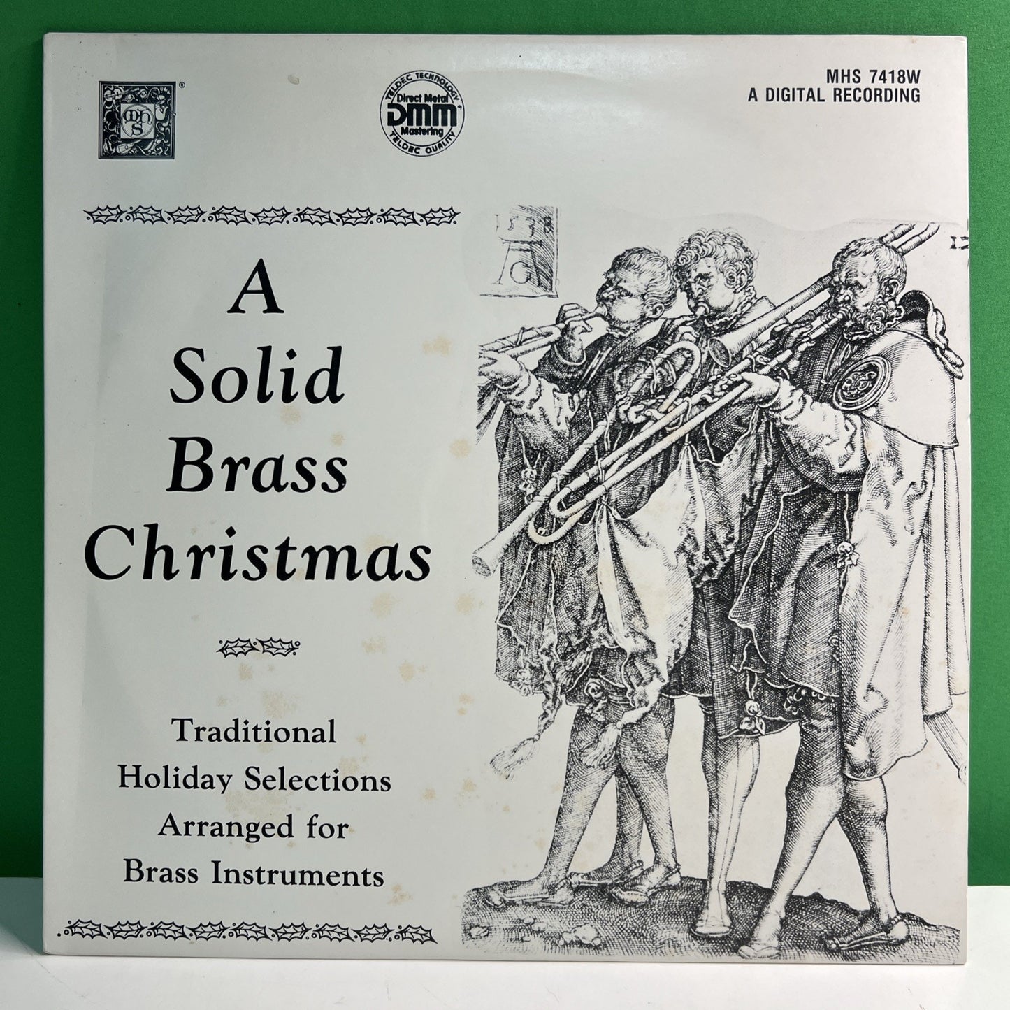 MHS 7418W A Solid Brass Instruments Christmas 1986 LP Record Vinyl