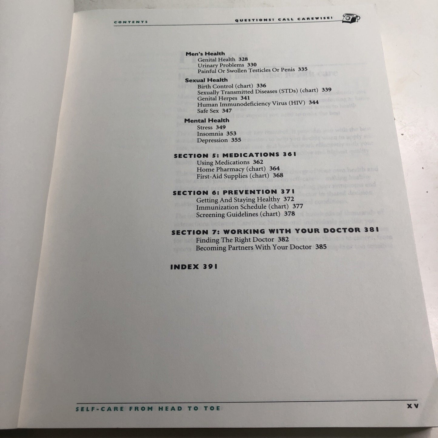 THE CAREWISE GUIDE : SELF-CARE FROM HEAD TO TOE By Acamedica Press Staff 1995