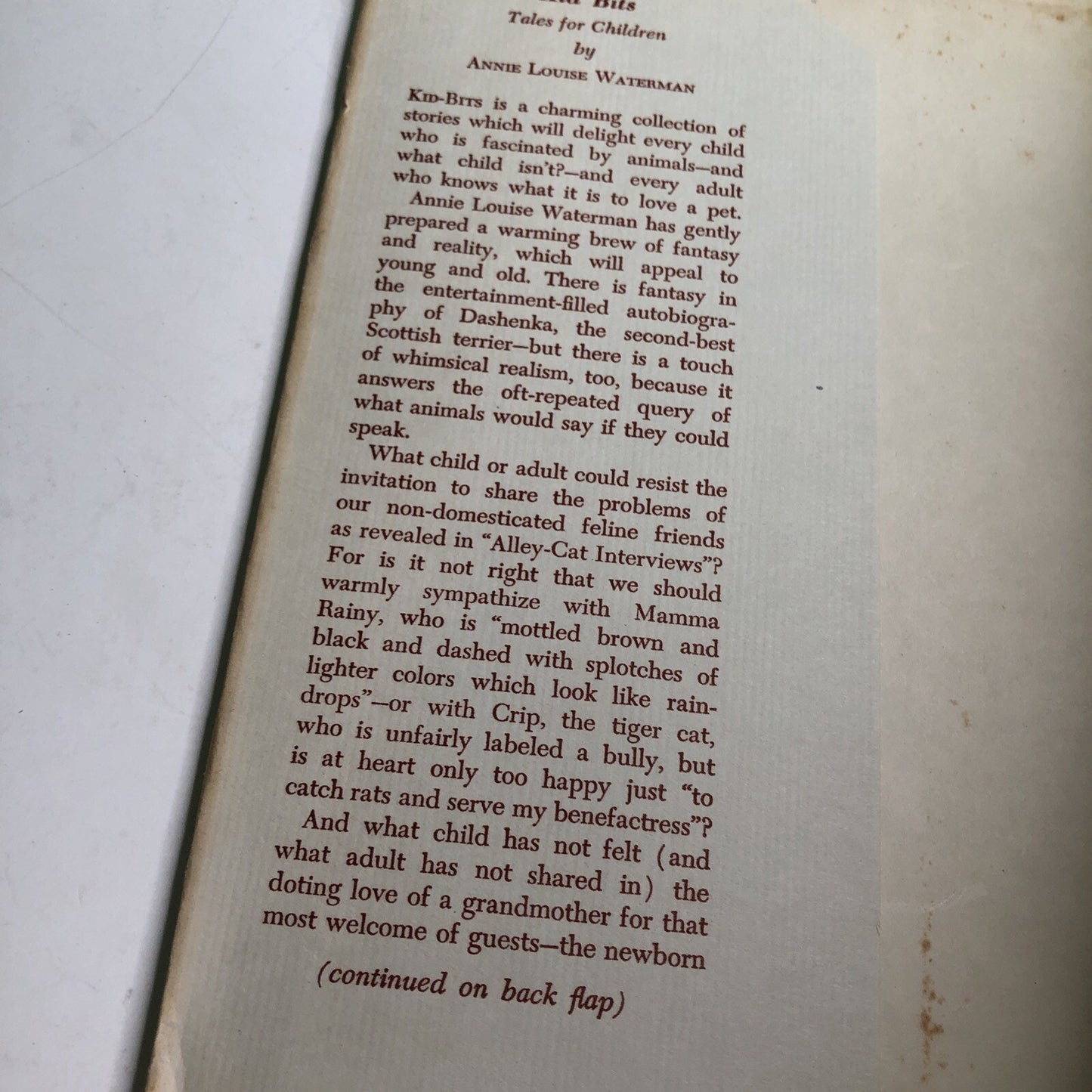 Kid Bits by Annie Louise Waterman 1951 SIGNED Mobile Alabama AL Author