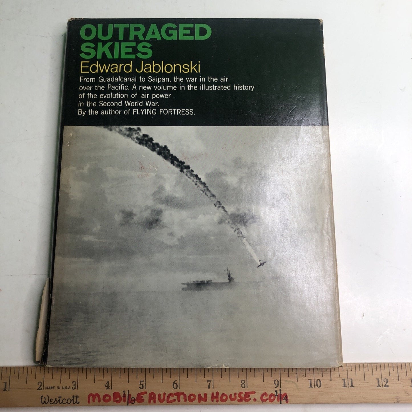 Outraged Skies by Edward Jablonski Airwar Volume III 1971 HC DJ WWII Pacific