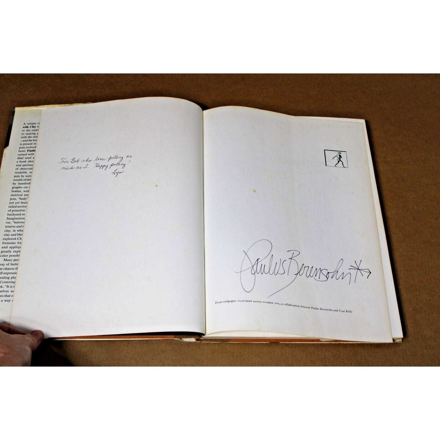 Signed First Edition, Finding One's Way With Clay, Paulus Berensohn, True Kelly
