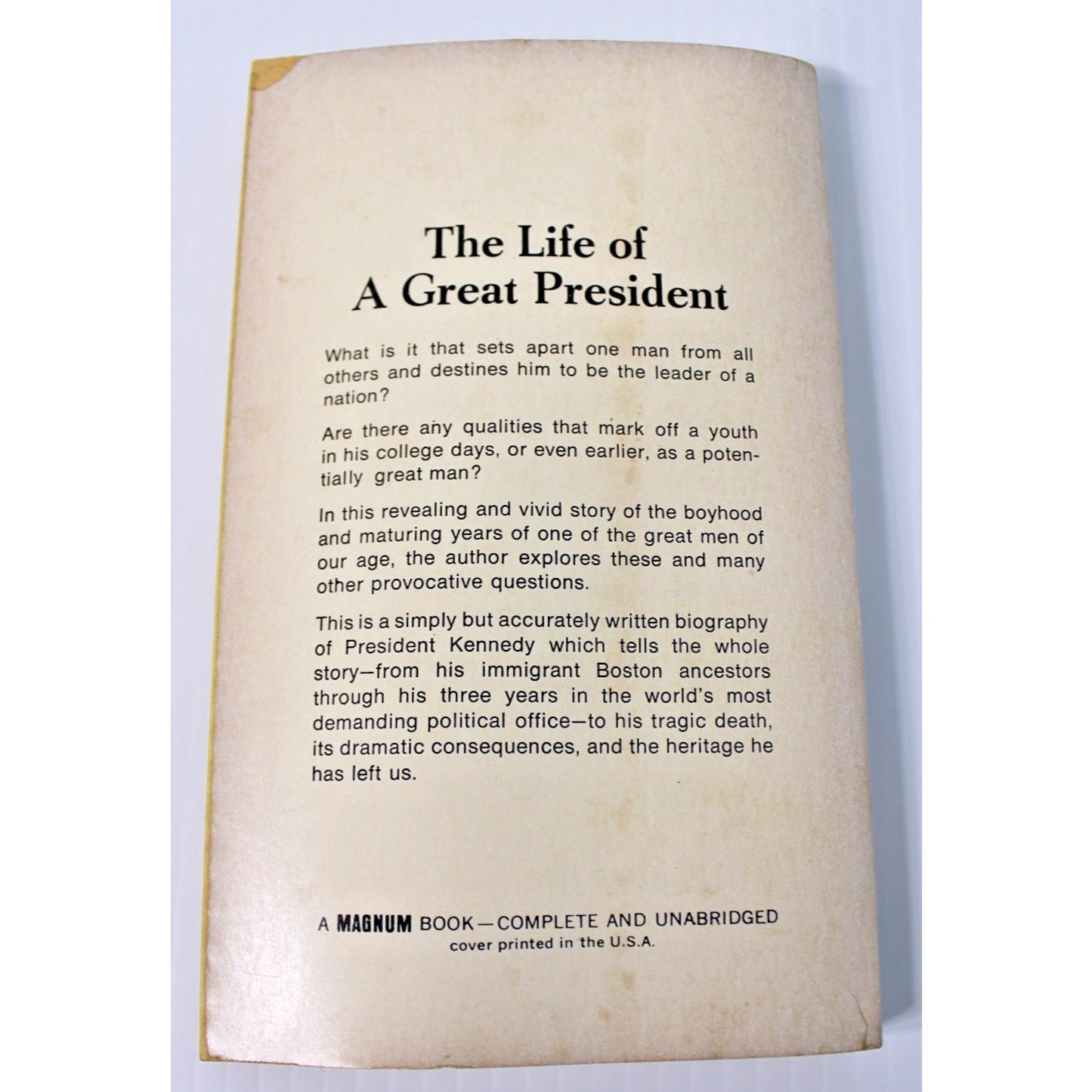 John F. Kennedy 3 Books + DVD: Uncommon Wisdom, Complete Biography, My 12 Years