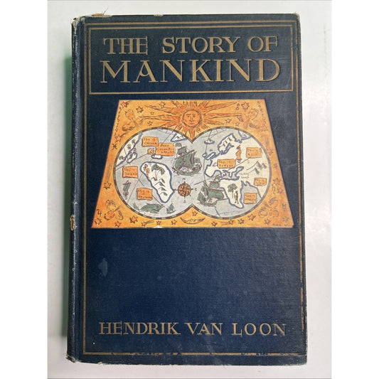Vintage 1921 Book The Story of Mankind by Hendrik Van Loon 1st Edition 1st print