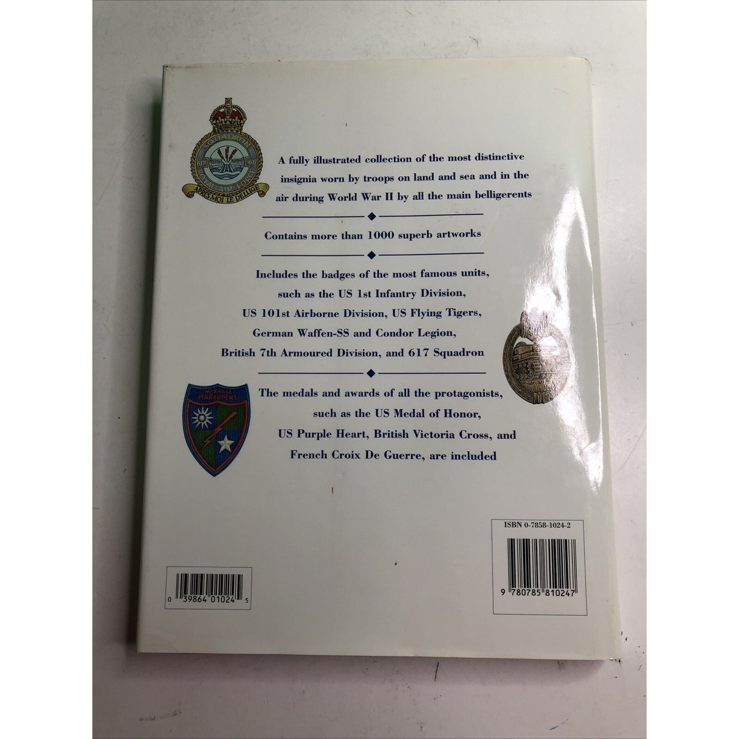 Insignia of World War II by Leslie McDonnell HC/DJ 1999