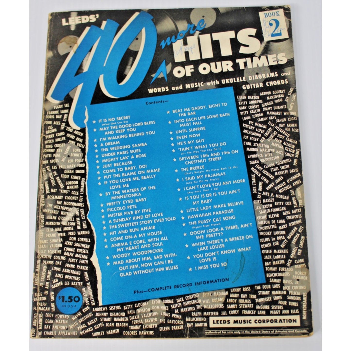 Leeds Songbook 40 More Hits Of Our Times Books 2 & 3 Words & Music Guitar Chords