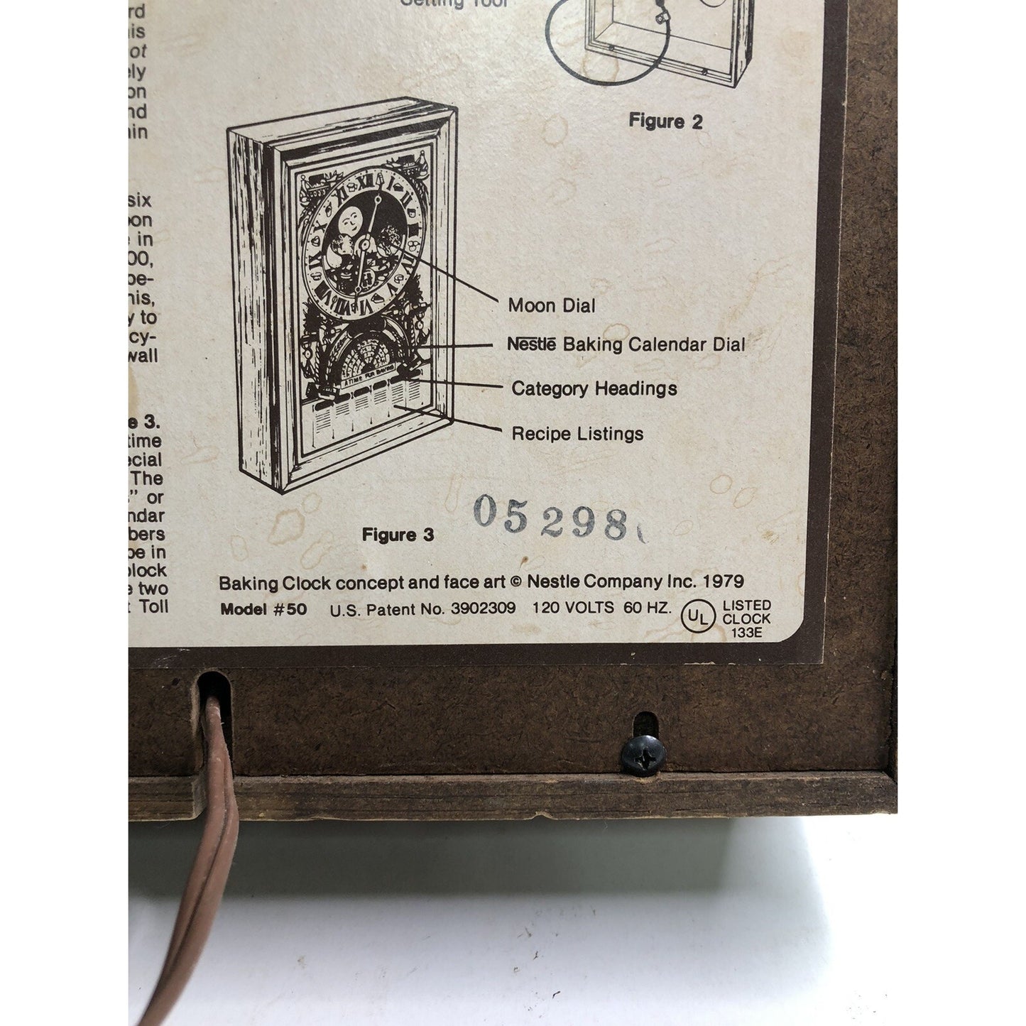 1979 Nestle 50th Anniversary A Time for Baking CLOCK Toll House Cookies WORKS!