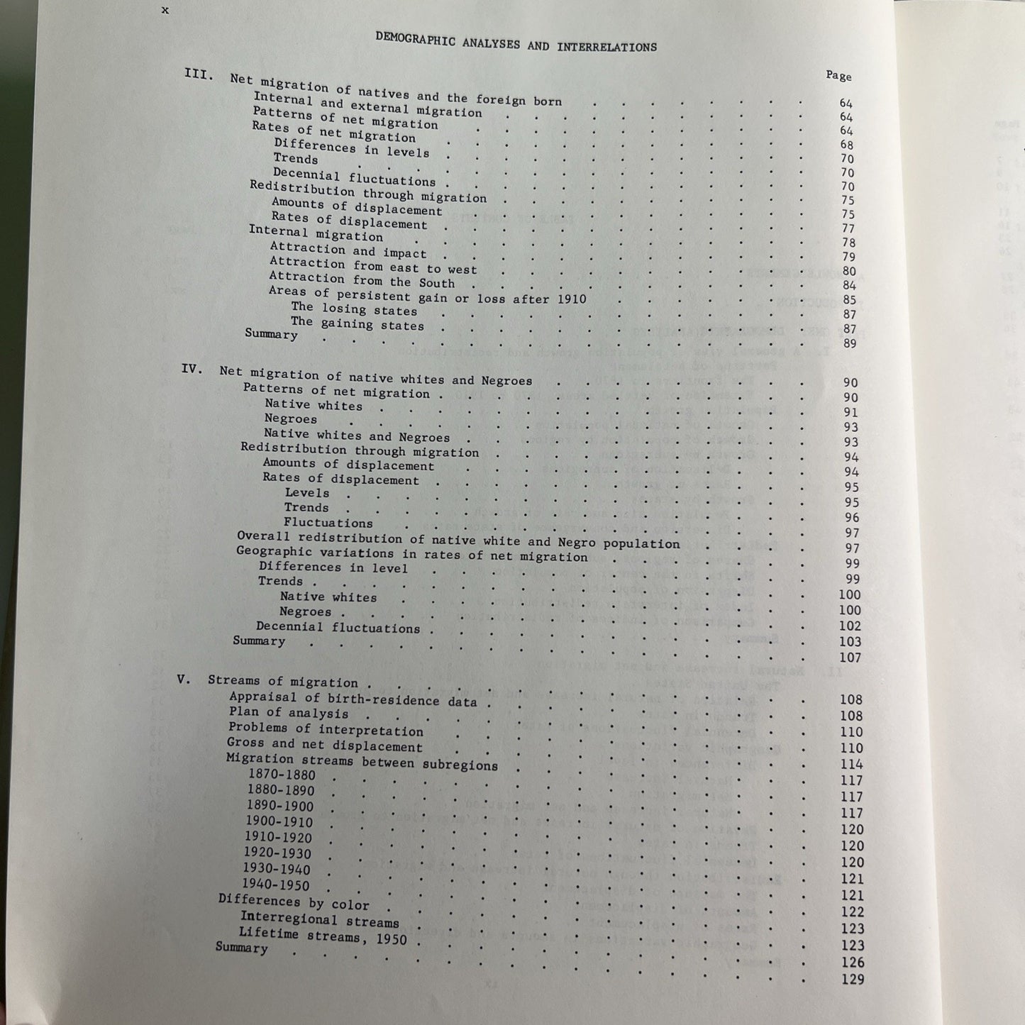 1964 HC DJ Population Redistribution Economic Growth US 1870-1950 Eldridge Thoma