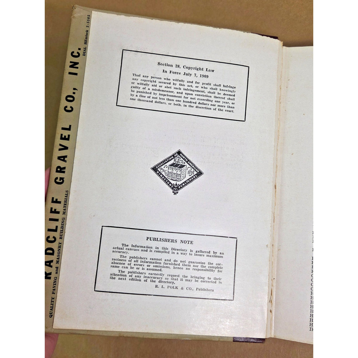 1956 Polk’s Prichard Alabama City Directory - Vintage Mobile County History