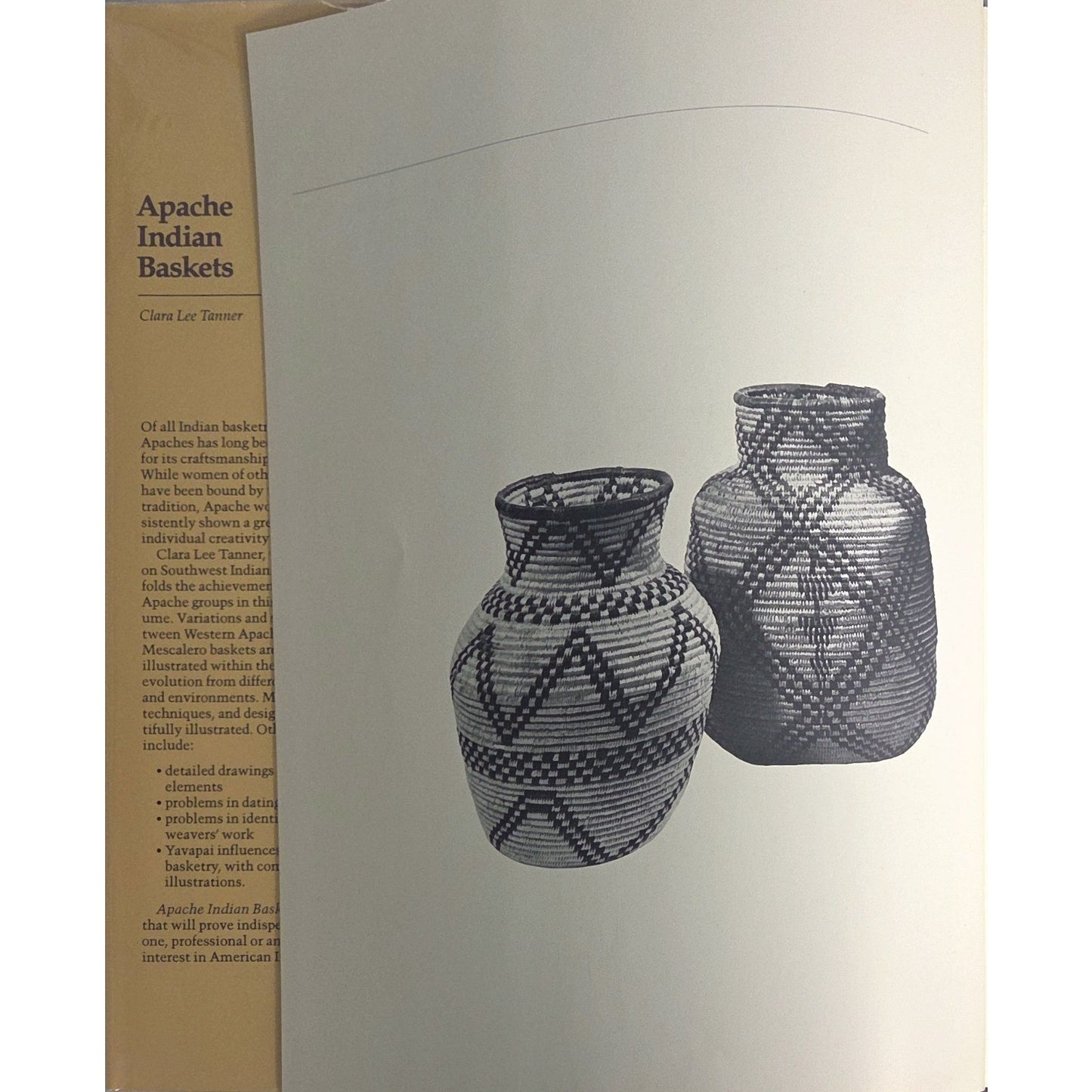 Apache Indian Baskets by Clara Lee Tanner, 1982 Hardcover 1st Edition Reference