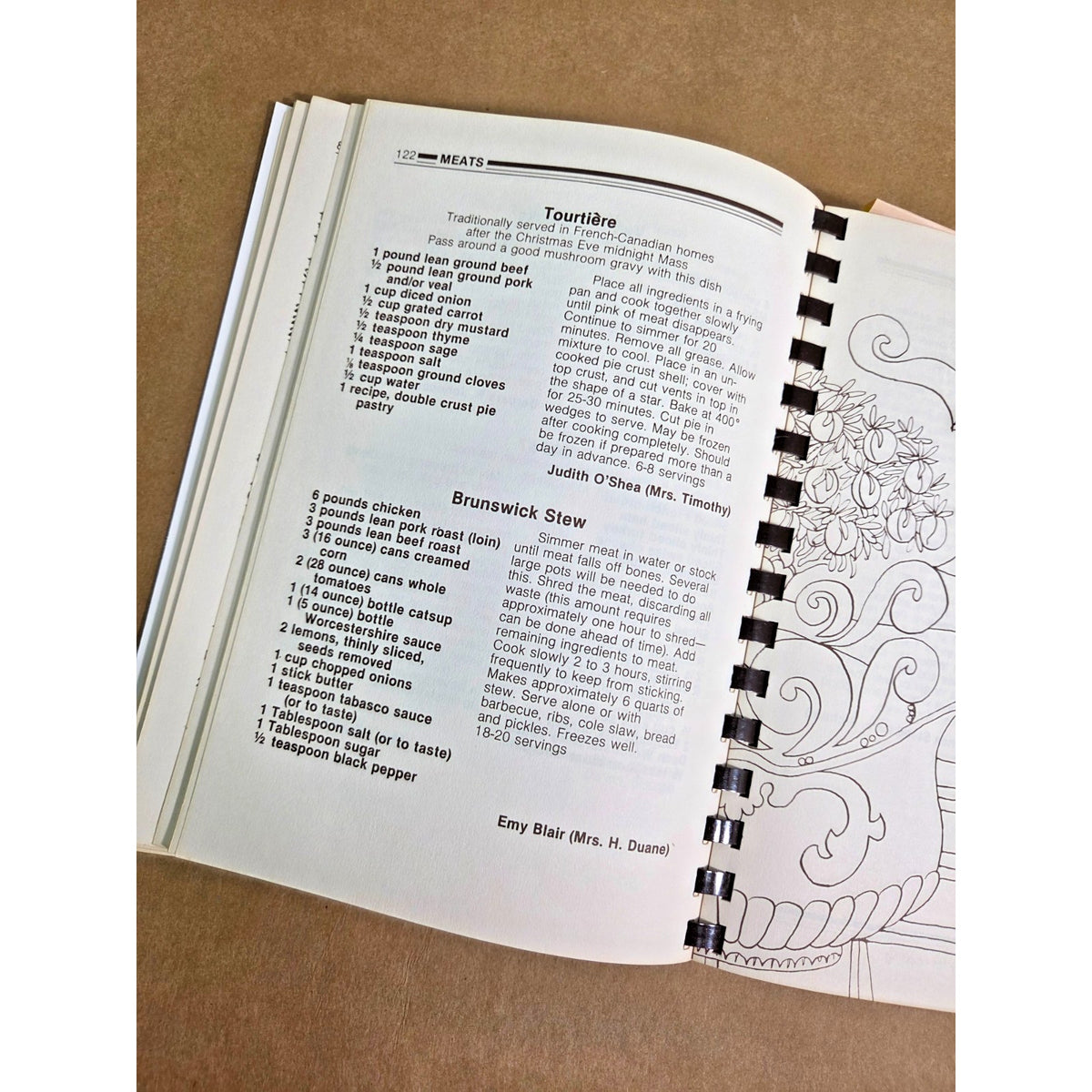 Vintage 1986 Puttin' on the Peachtree Cookbook Junior League DeKalb GA