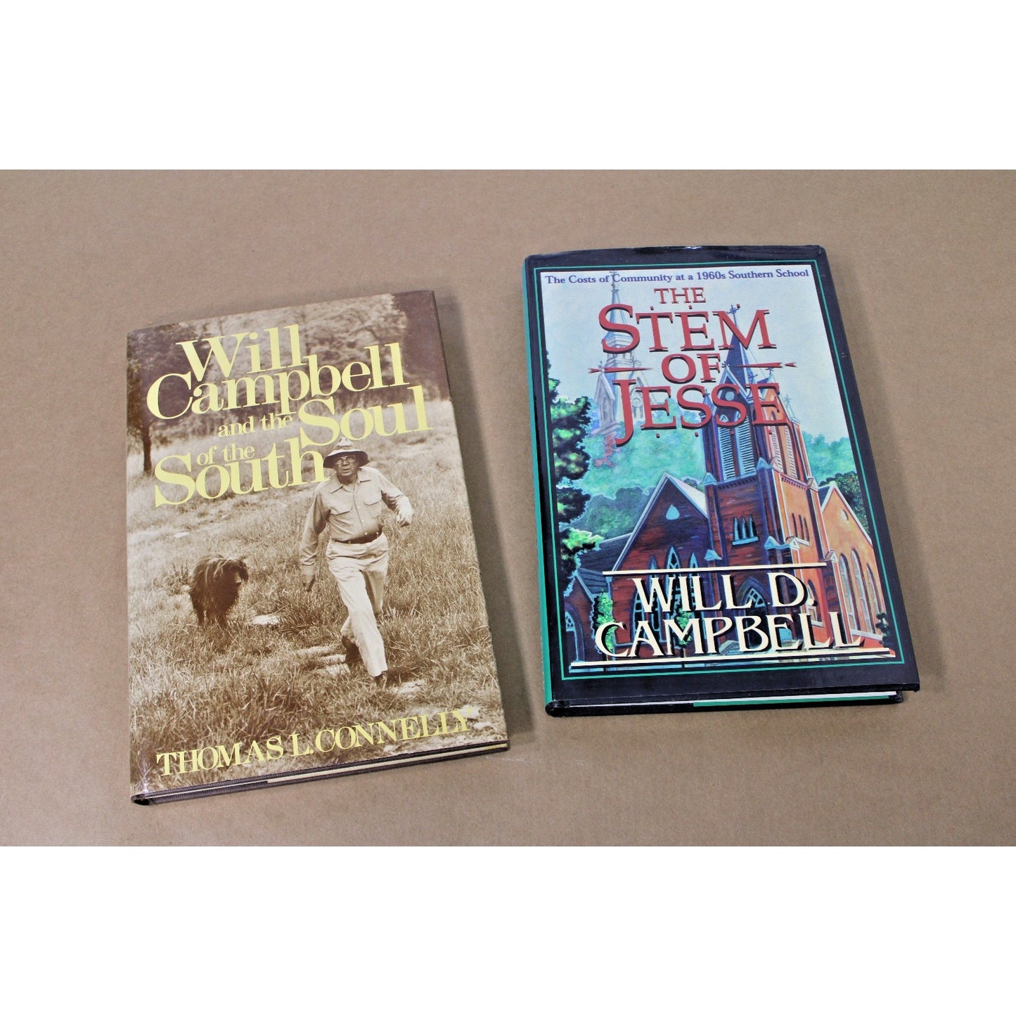 2 Book Will Campbell Lot, The Stem of Jesse and The Soul of the South, HC/DJ
