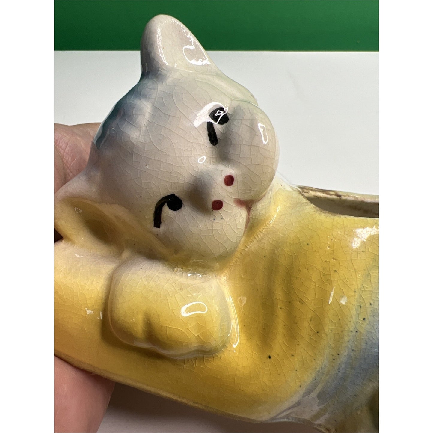 Vintage McCoy Pottery Ceramic Cat Planter Made In USA No. 37