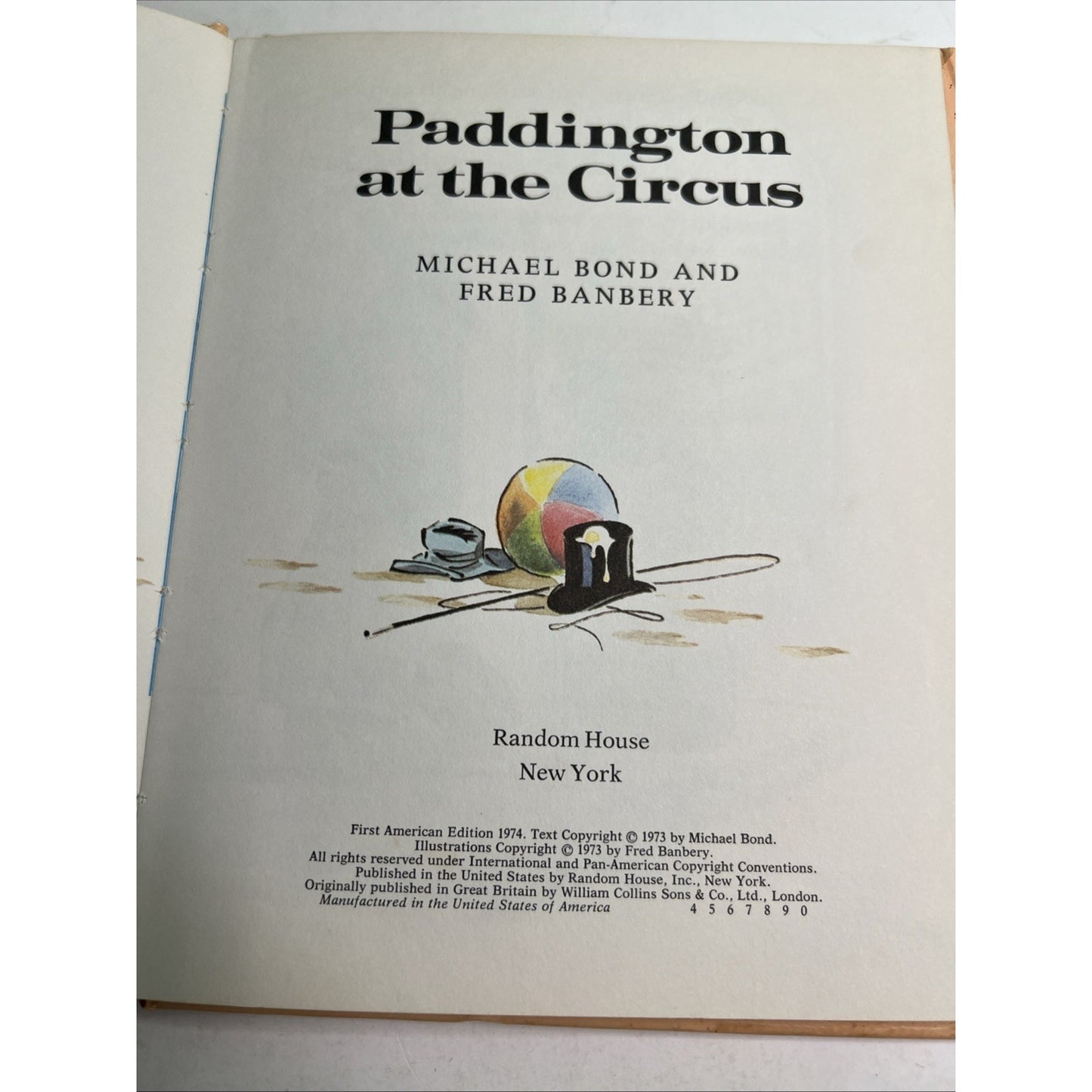 Paddington at the Circus by Fred Banbery Michael Bond Hardcover 1st Edition 1974