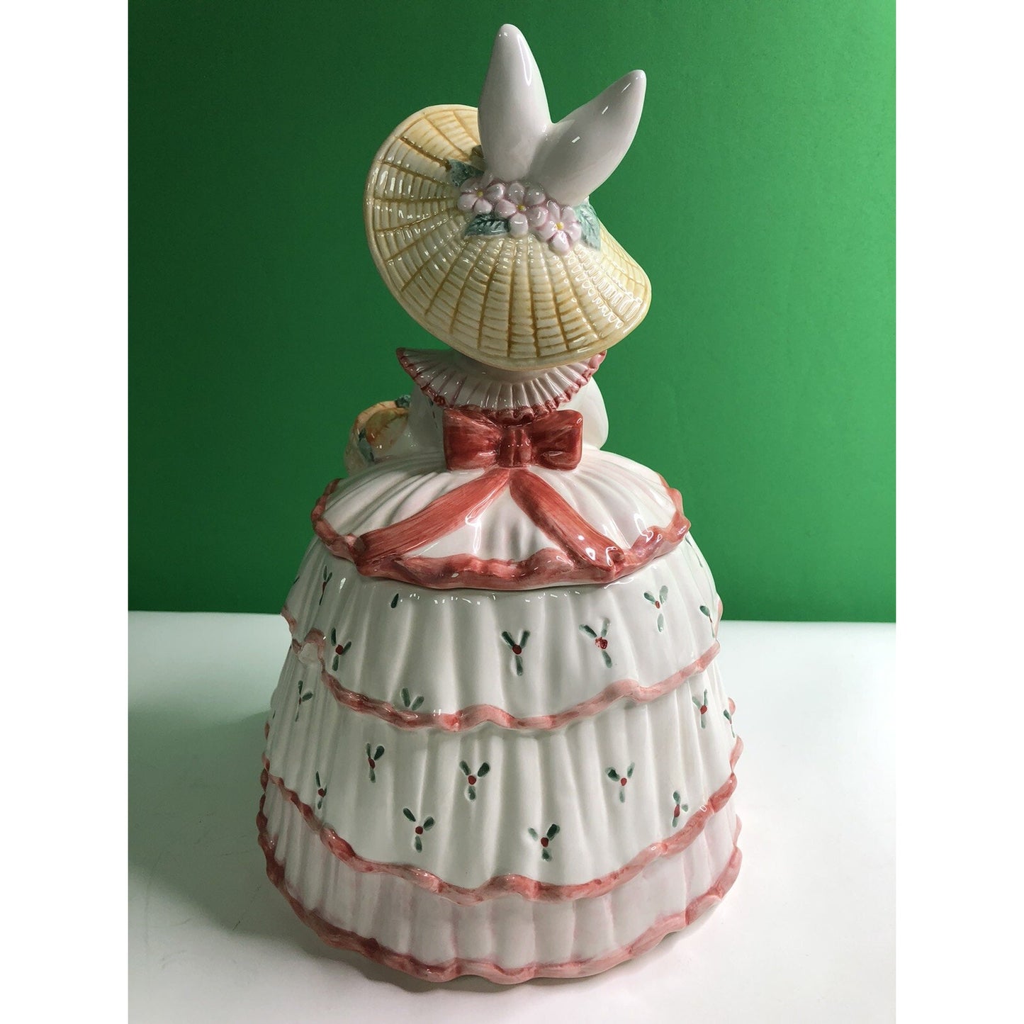 1989 FITZ & FLOYD Scarlet O'Hare COOKIE JAR Rabbit Belle Gone With The Wind