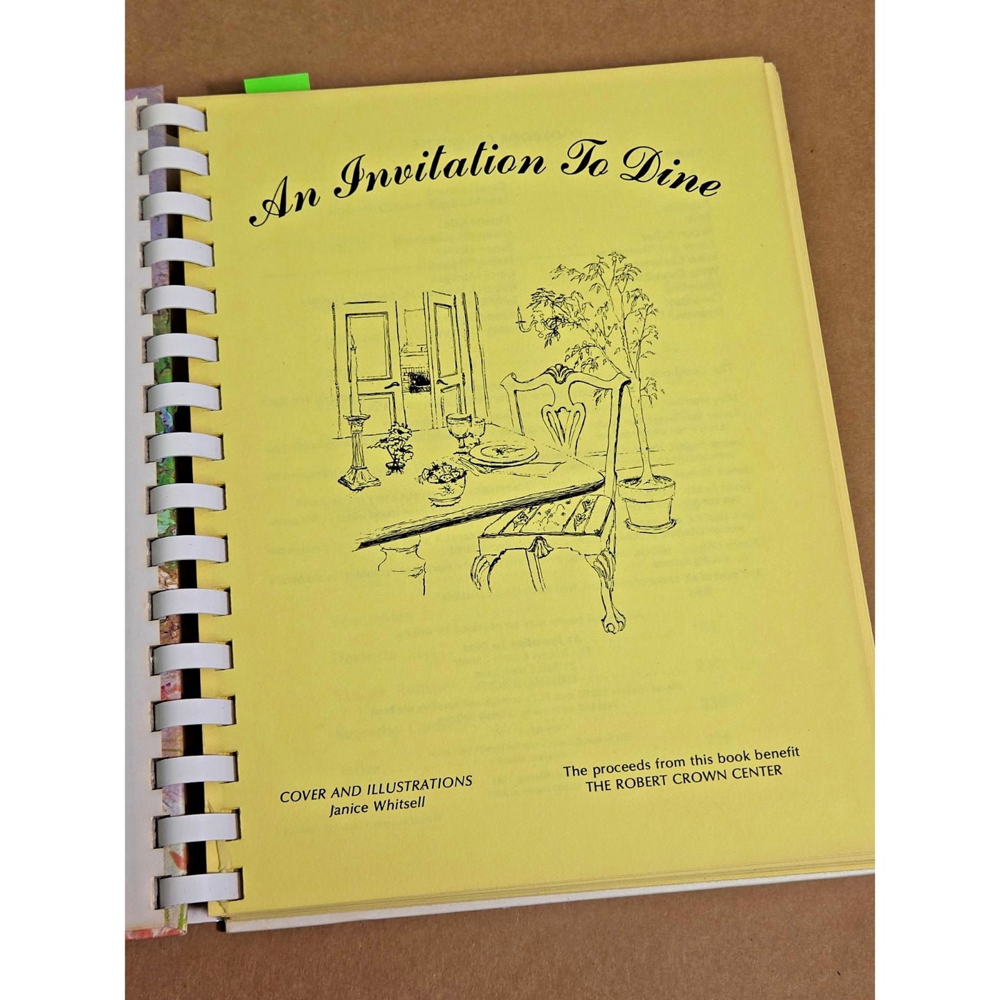 Vintage 1983 An Invitation To Dine Cookbook Robert Crown Center Hinsdale IL