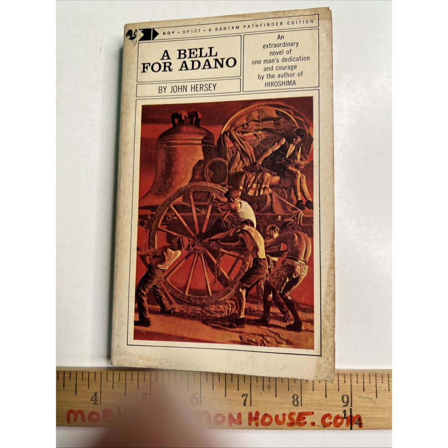 1965 PB A BELL FOR ADANO by John Hersey World War II Novel About Italian Town