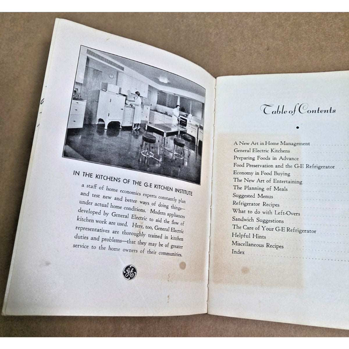 1934 GE Cookbook NRA Blue Eagle Logo Vintage Art Deco Kitchen Manual